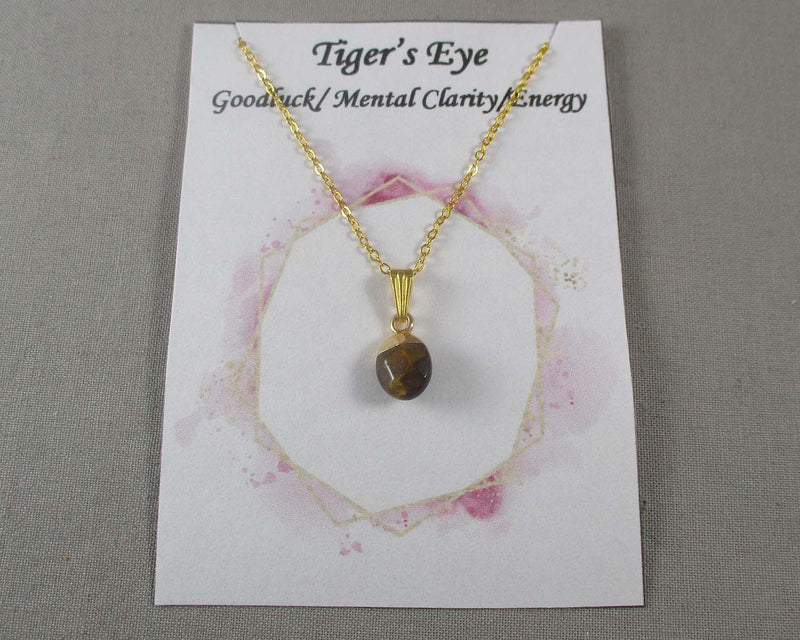 Tiger Eye Pendant Necklace 1pc (0464)