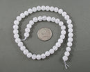 White Crackle Quartz Bead Strand Round Various Sizes
