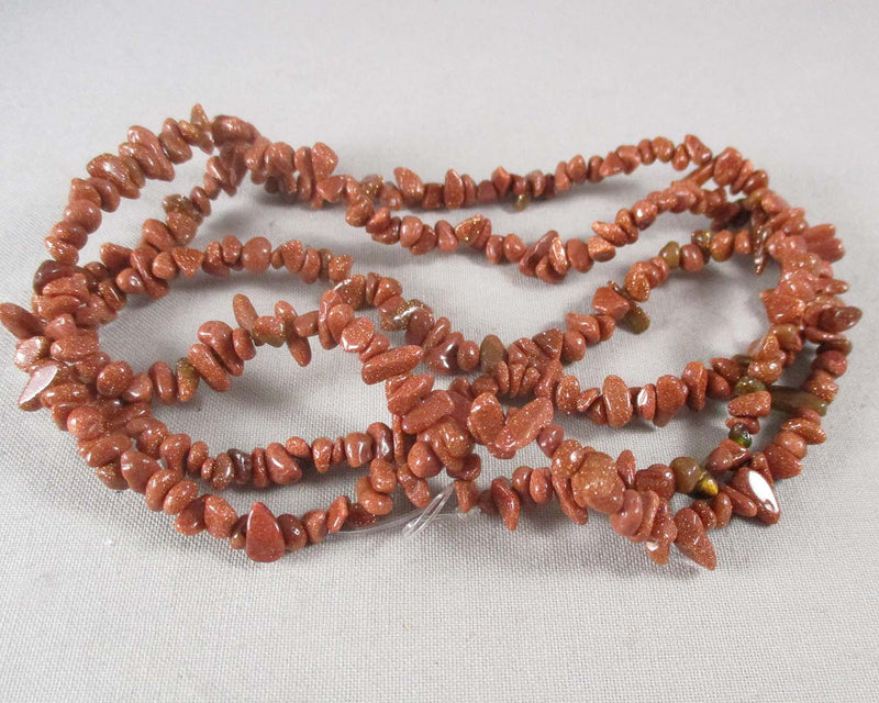 Goldstone Beads Chip Strand 34" (Small) (2407)