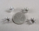 Silver Tone Crown Spacer Beads 5pcs (C522)