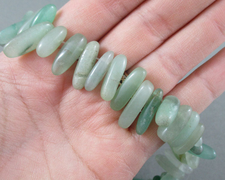 Aventurine Beads Long Chunk Strand 16" Med (1784)