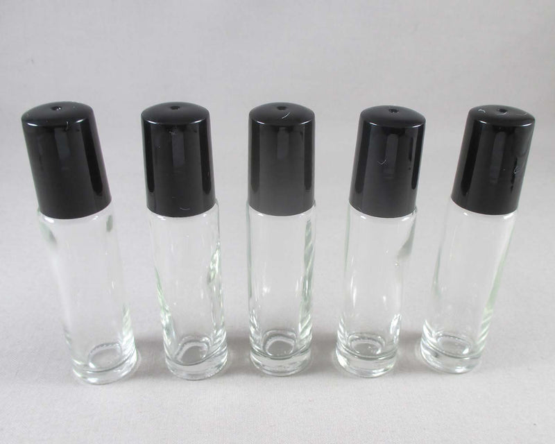 5 Pack Roller Bottles for Essential Oil (Clear) 10ml (4016)
