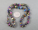 Rainbow Non-Magnetic Hematite Beads Chip Strand 15" Med (C238)