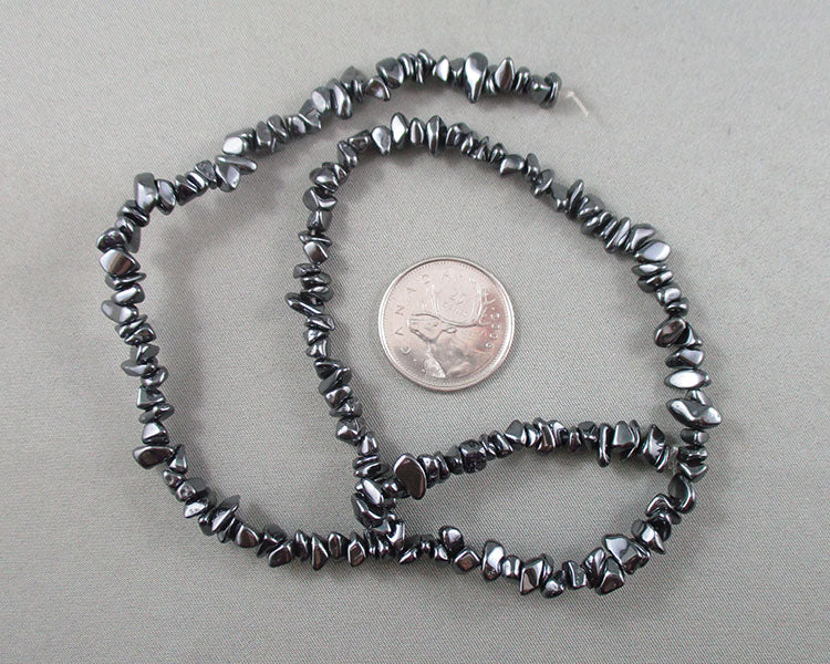 Non-Magnetic Hematite Beads Chip Strand 17" Small (2102)