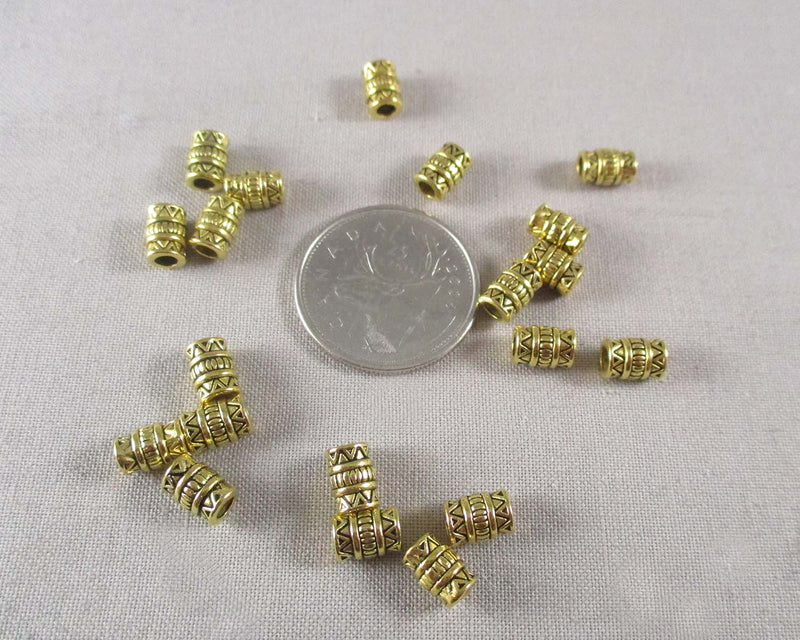 50% OFF!! Gold Tone Barrel Spacer Beads 5x7mm 20pcs (0467)