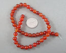 Carnelian Bead Strand Round Various Sizes