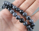 Snowflake Obsidian Bead Strand Round Various Sizes
