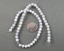 White Howlite Bead Strand Round Various Sizes