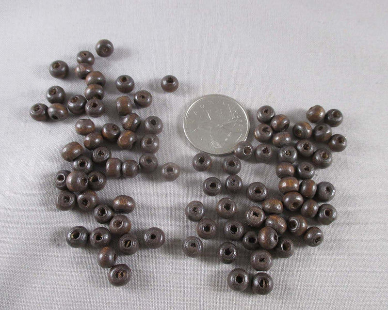 Chocolate Brown Wood Beads Various Sizes