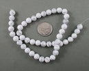White Howlite Bead Strand Round Various Sizes