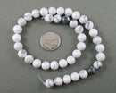 White Howlite Bead Strand Round Various Sizes
