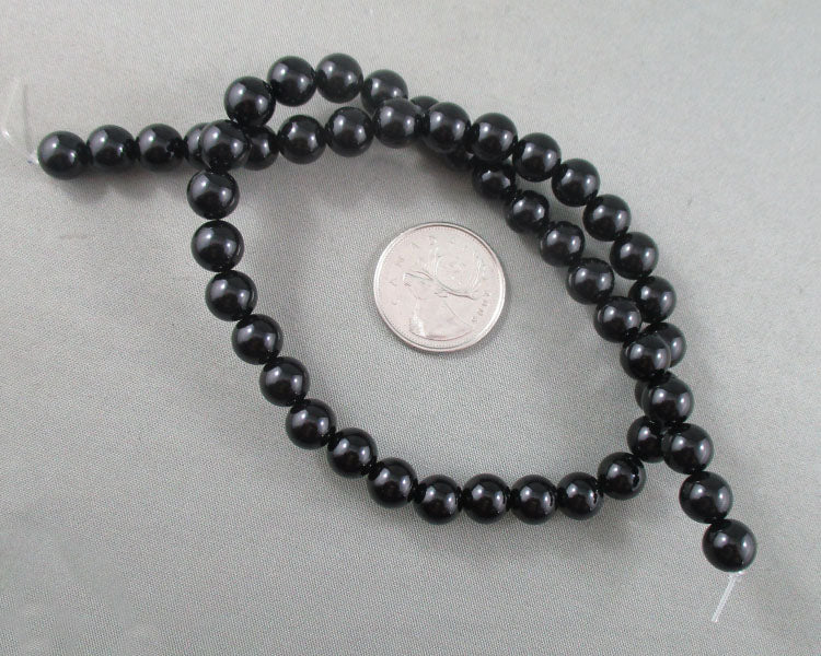 Black Onyx Beads Round Various Sizes
