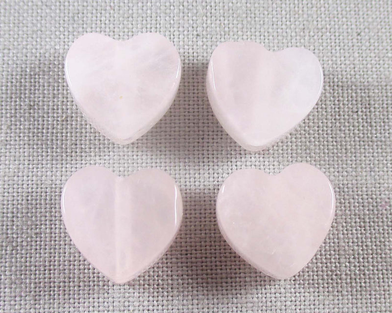 Rose Quartz Heart Beads 10mm (C307)