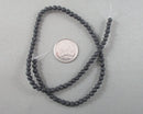 Black Lava Beads Round Waxed Various Sizes
