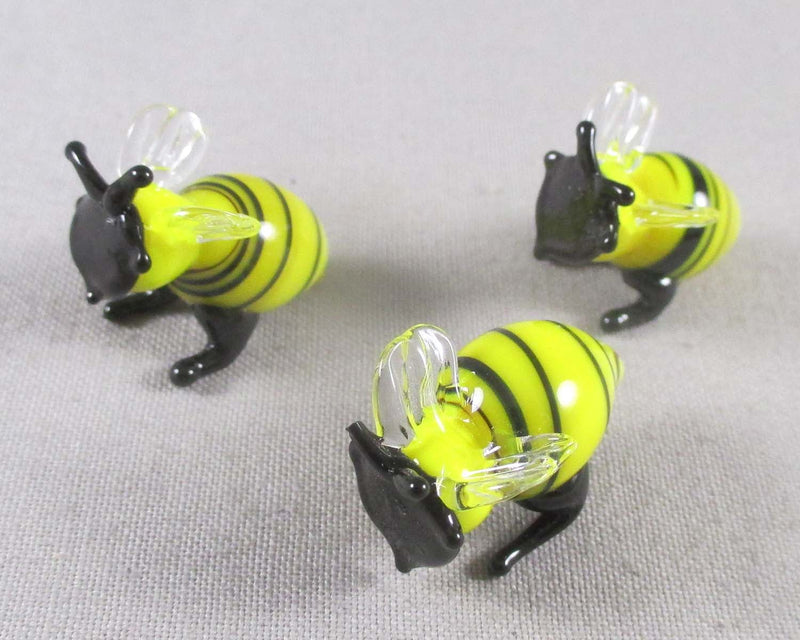 Bumble Bee Lampwork Glass Figurine 1pc (1220)