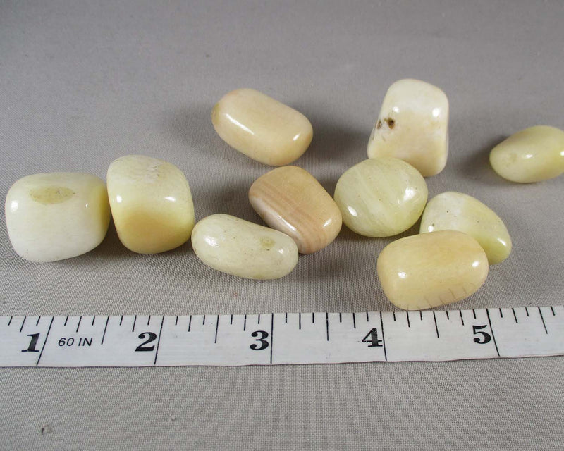 30% OFF!  Orange Calcite Tumbled Stones 3pcs T453**