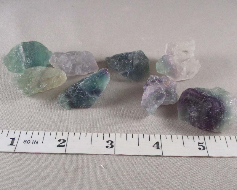 Rainbow Fluorite Crystals Raw (Small) 3pcs J194**