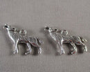 Wolf Charms Silver Tone 6pcs (0629)