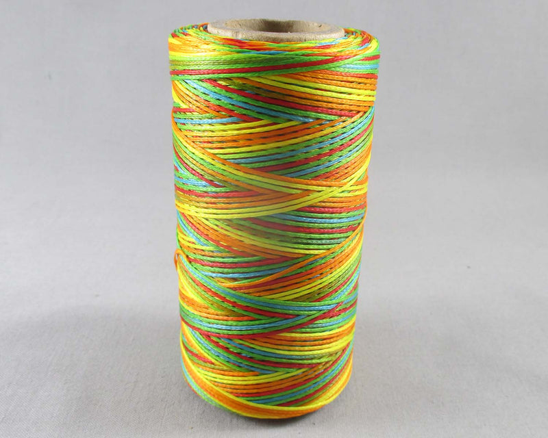 Flat Waxed Polyester Cord Rainbow (3016)