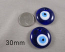 Glass Evil Eye Lampwork Pendant 30mm