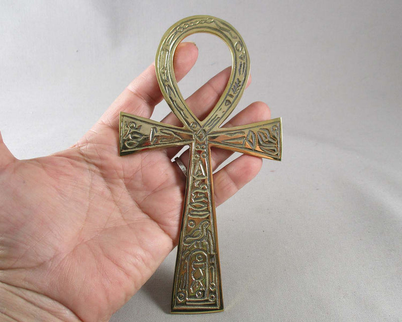 Brass Ankh Cross 6" 1pc T580