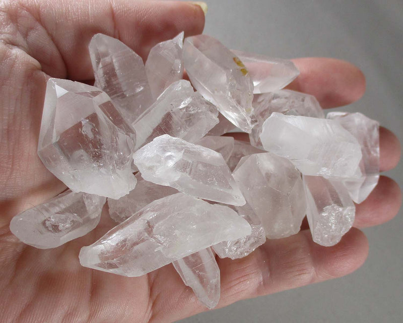 Lemurian Quartz Crystal Points (Small) 2pcs J123**