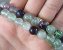 Rainbow Fluorite Beads Round Various Sizes