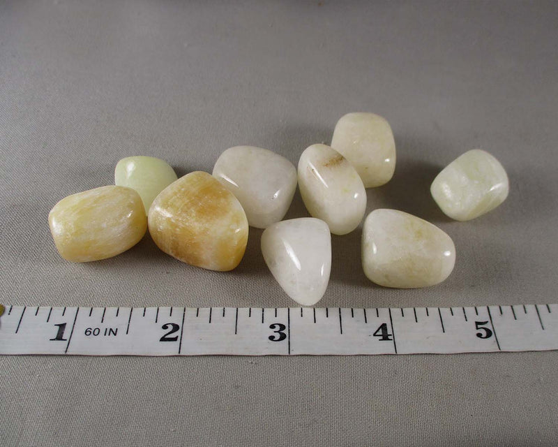 Yellow Calcite Polished Stones 3pcs C060**