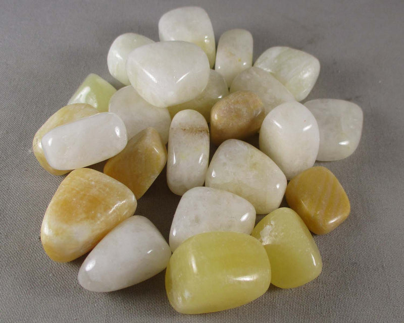 Yellow Calcite Polished Stones 3pcs C060**