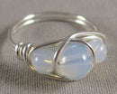 Opalite Wire Wrapped Ring 1pc (Custom Sizes)