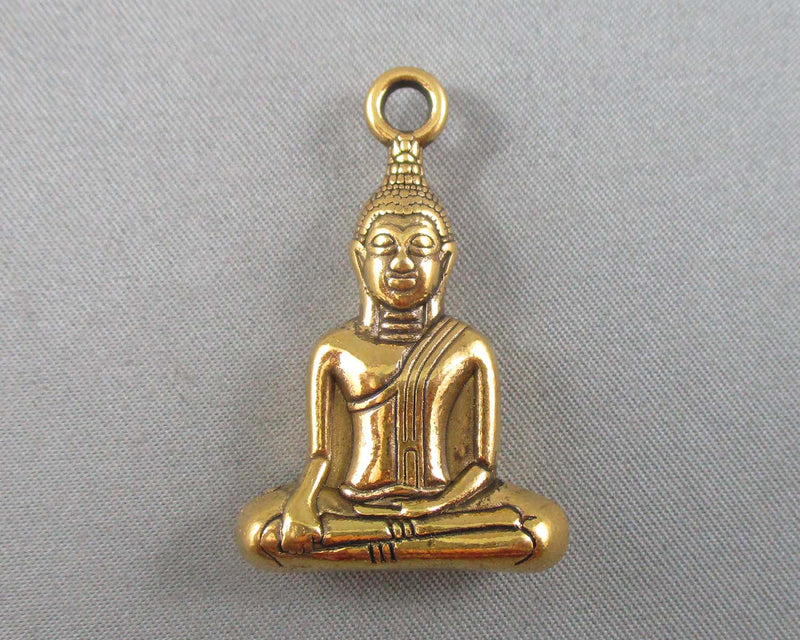 Buddha Charm Gold Tone 1pc (0130*)