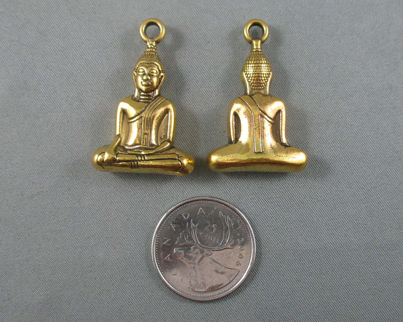 Buddha Charm Gold Tone 1pc (0130*)