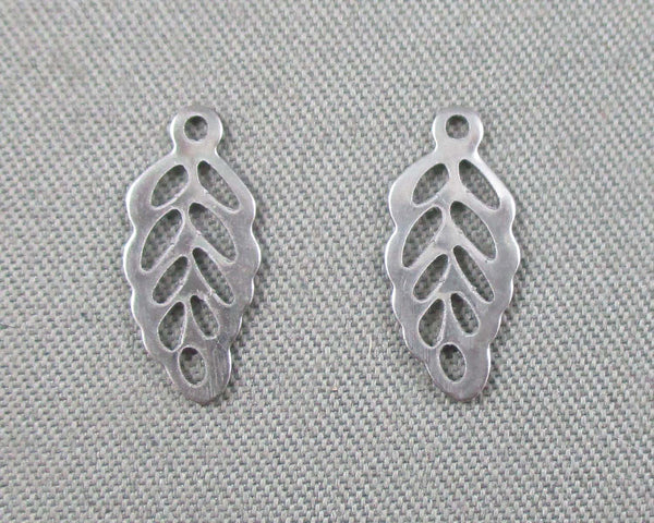 50% OFF!! Leaf Charms Stainless Steel 20pcs 12x5mm  (1040)
