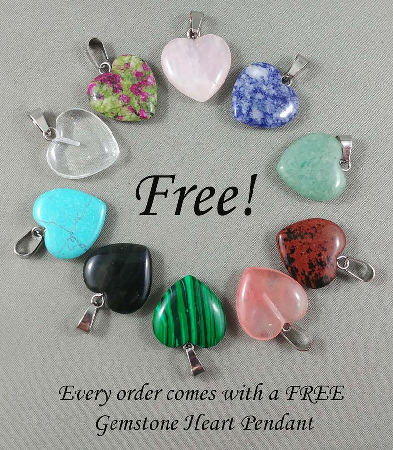 Various Gemstone Donut Bead Pendants (0119)