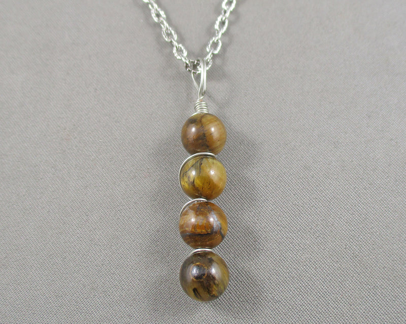 tiger eye gemstone necklace