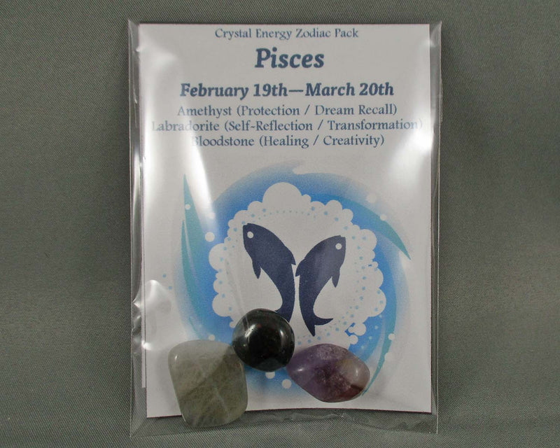 Pisces Zodiac Crystal Energy Pack (Feb19-Mar20) A259